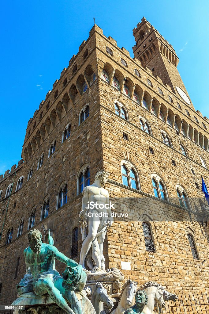 Neptunbrunnen auf der Piazza della Signoria - Lizenzfrei Florenz - Italien Stock-Foto