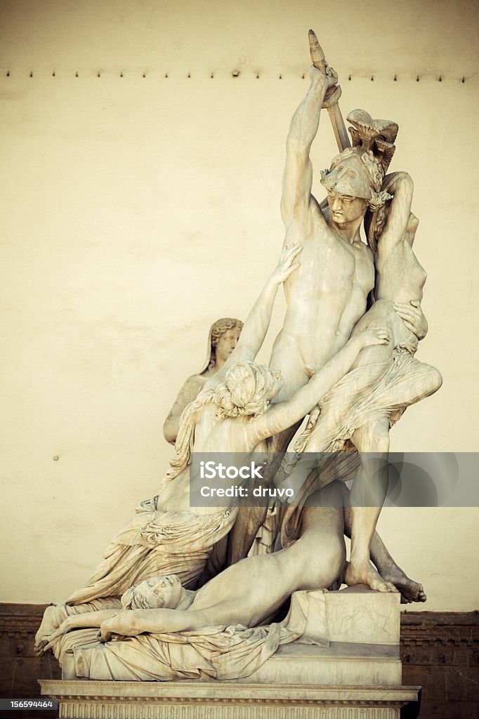 彫刻のシニョリーア広場 - ルネサンス様式のロイヤリティフリーストックフォト