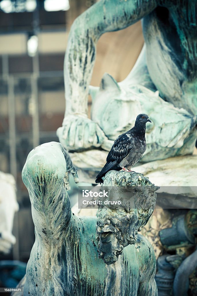 Fontaine de Neptune dans Piazza della Signoria - Photo de Agression libre de droits