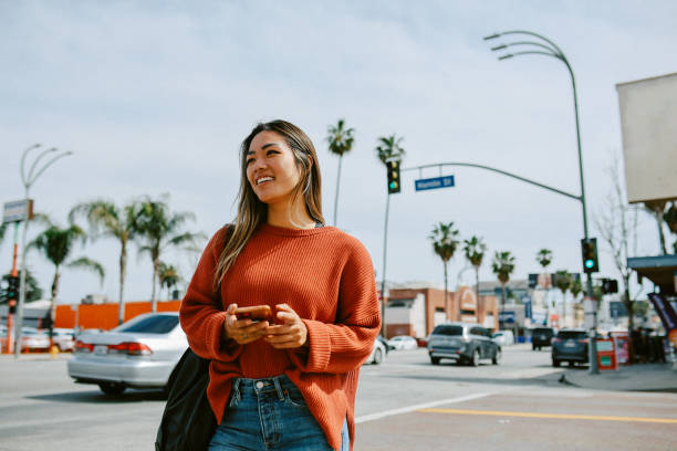 street style in the Valley, California stock photo