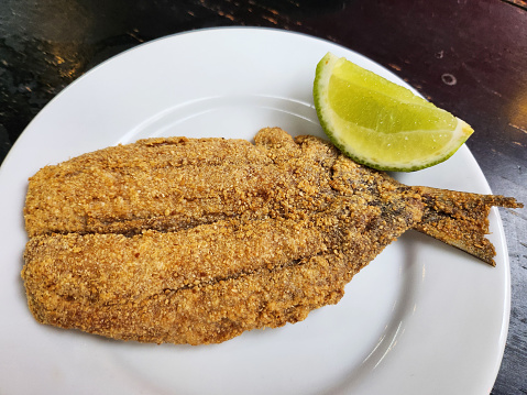 Served with lemon. Brazilian typical snack