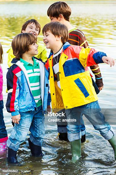 웃음소리 Kids 물 6-7 살에 대한 스톡 사진 및 기타 이미지 - 6-7 살, 가을, 강