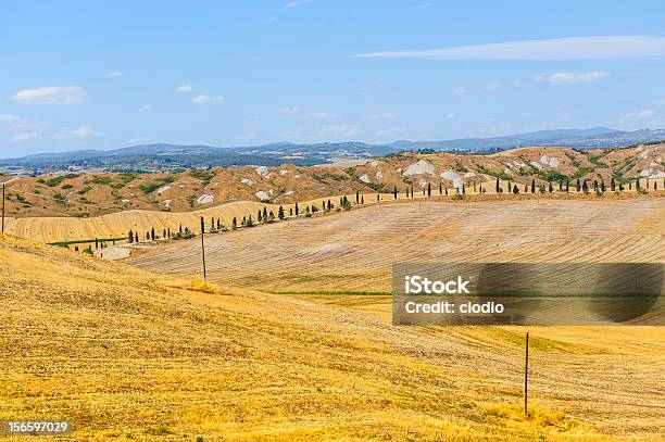 Quinta Em Val Dorcia Toscana - Fotografias de stock e mais imagens de Agricultura - Agricultura, Ajardinado, Ao Ar Livre