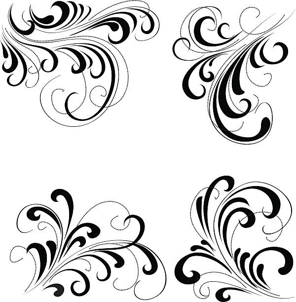 ilustrações de stock, clip art, desenhos animados e ícones de emblema de - frame growth calligraphy ornate