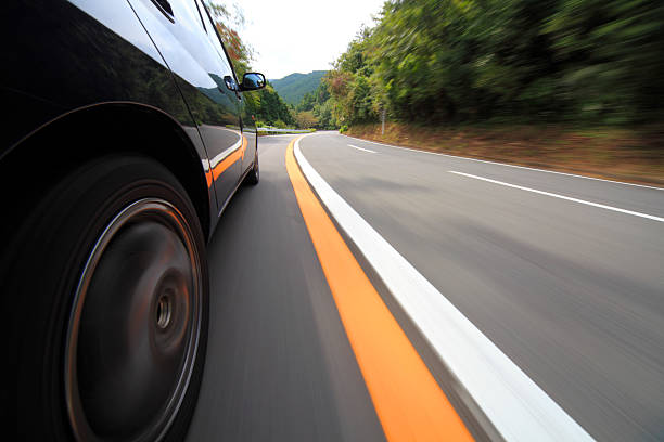 istock Driving at mountain road . 156601560