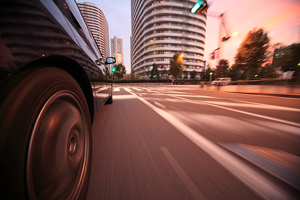 istock Driving in the sunset city. 156601565