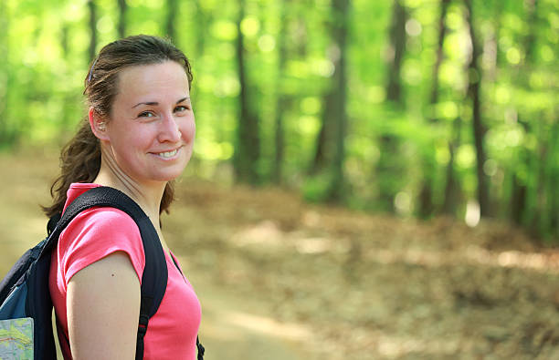 istock Young woman in forest 156603610