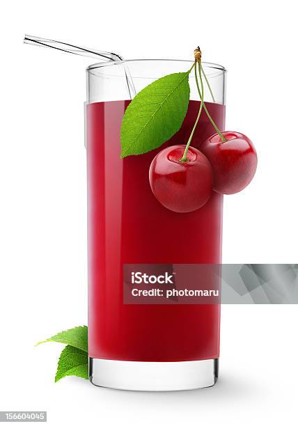 Succo Di Ciliegia - Fotografie stock e altre immagini di Alimentazione sana - Alimentazione sana, Bibita, Bicchiere