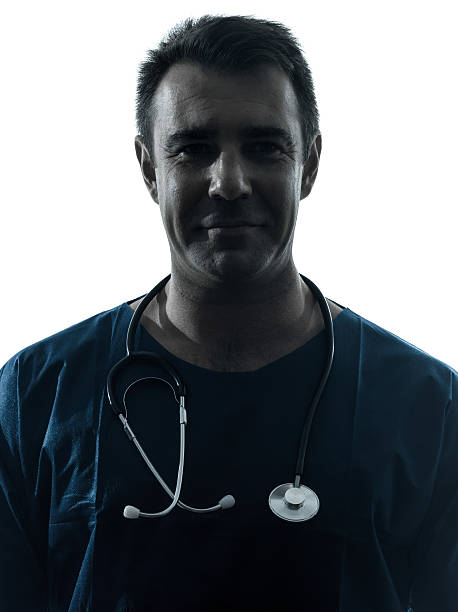 istock doctor man silhouette portrait 156604250