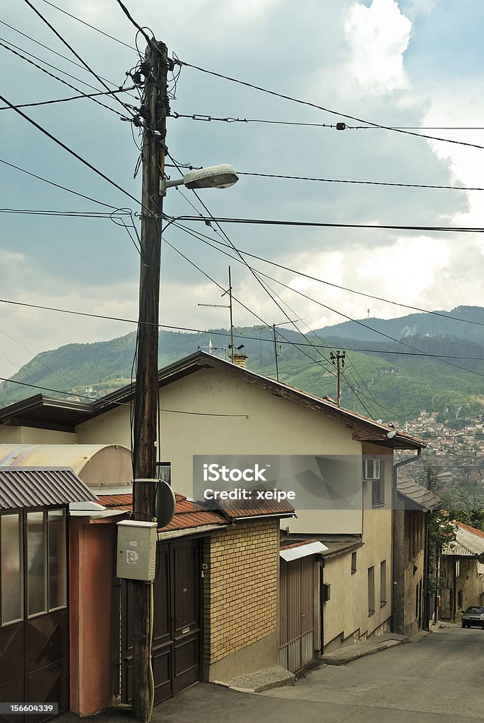 Rua da cidade velha de sarajevo - Foto de stock de Arame royalty-free