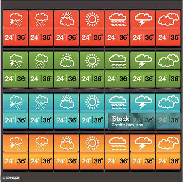 Prévisions Météo Table Design Vecteurs libres de droits et plus d'images vectorielles de Brillant - Brillant, Brouillard, Chaleur