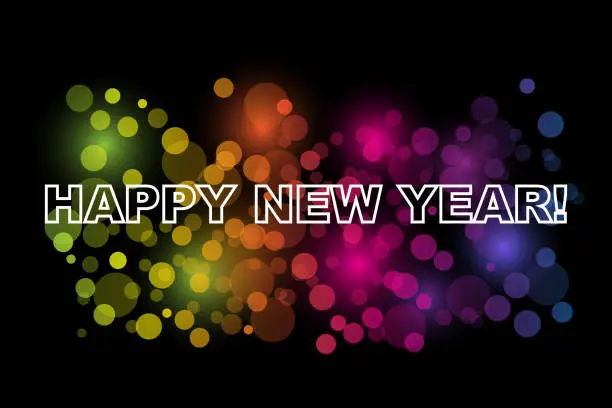 Vector illustration of Happy New Year background