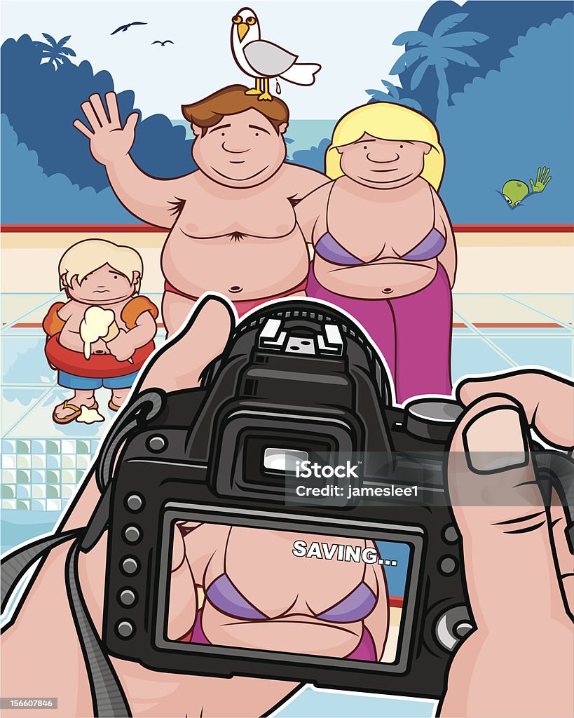 Snapshot de vacances - clipart vectoriel de Enfant libre de droits