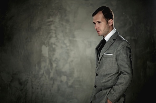 Man in grey suit
