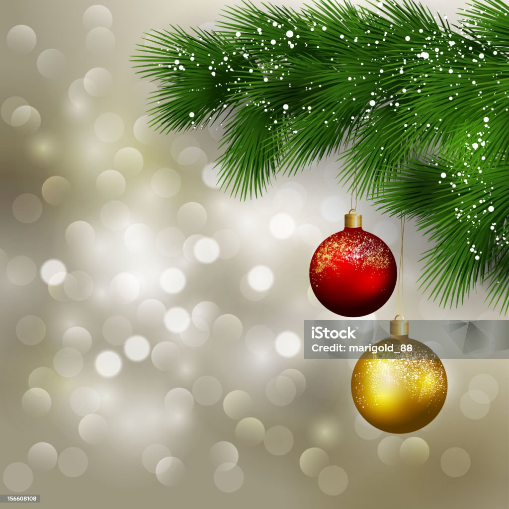 Árvore de Natal com Bolas - Royalty-free Abeto arte vetorial