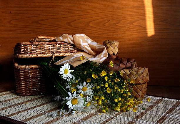 istock Flowers in a basket. 156609261
