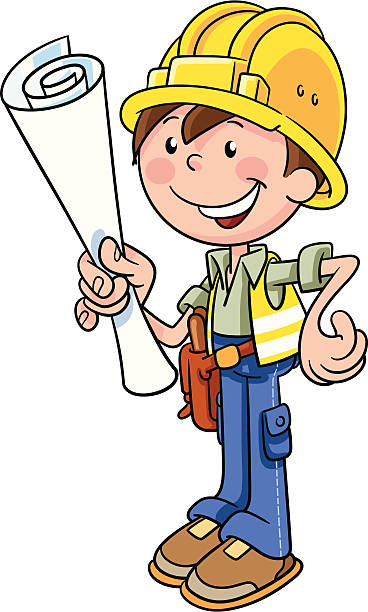 Construction Worker vector art illustration