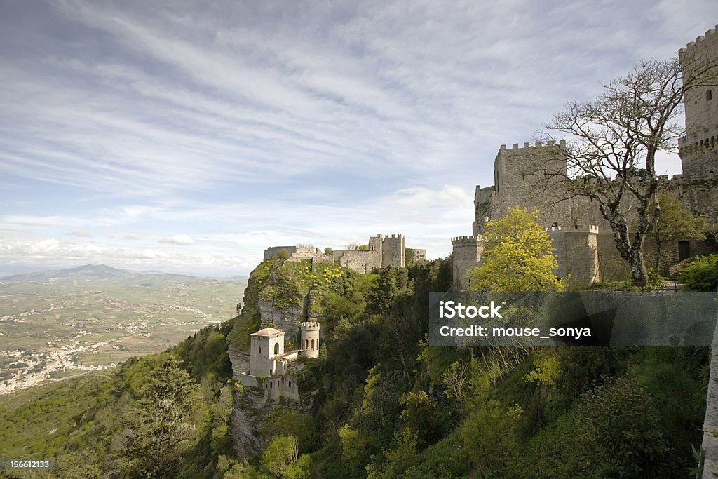 Fortaleza de Erice - Foto de stock de Sicília royalty-free