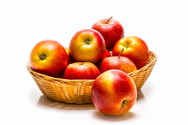 Sweet red apples stock photo