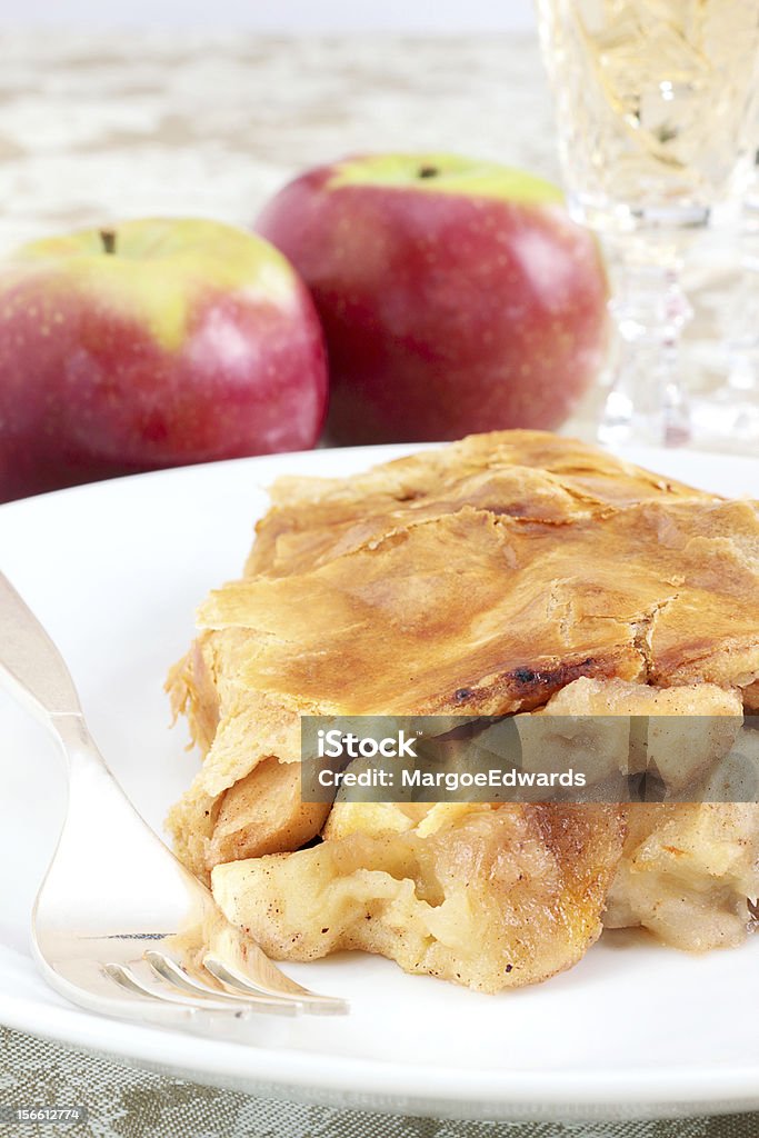 Torta di mele - Foto stock royalty-free di Bianco