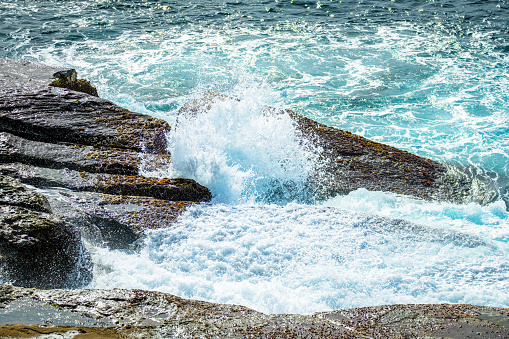 Daytime seascape from The Haven at Terrigal on the Central Coast of NSW, Australia.