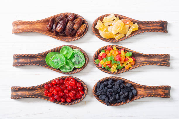 istock Group of dried and candied fruit in bowl 1566151479