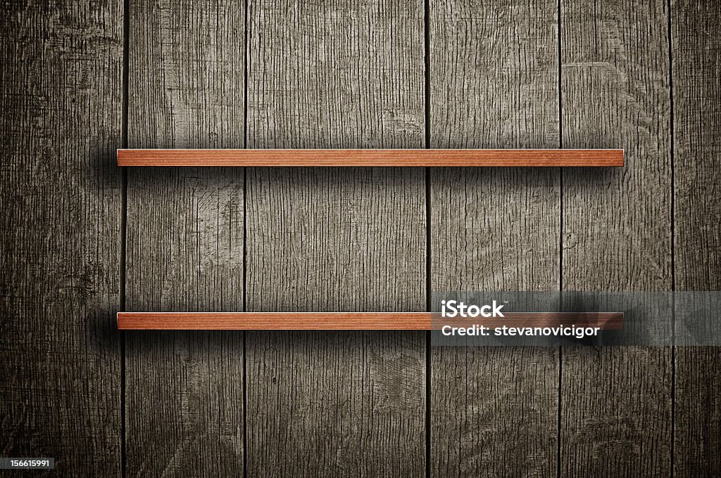 Un libro in legno ripiano - Foto stock royalty-free di Ambientazione interna