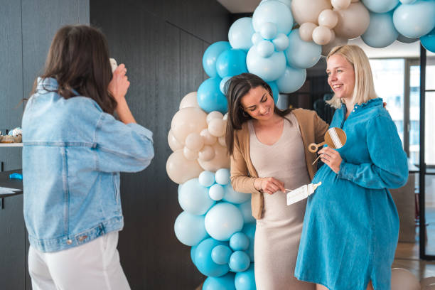 istock Baby Shower Bliss: A Joyous Celebration for Expectant Mom 1566160478