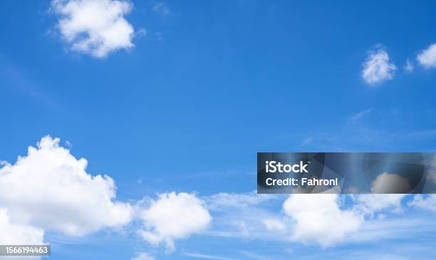 Beautiful Blue Sky And White Cumulus Clouds Abstract Background Cloudscape Background Blue Sky And Fluffy White Clouds On Sunny Days Beautiful Blue Sky World Ozone Day Ozone Layer Summer Sky Stock Photo - Download Image Now