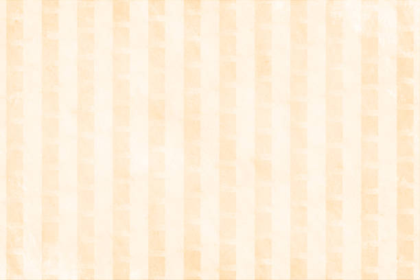 hellbrauner oder beigefarbener leerer horizontaler vektorhintergrund wie strukturierte bemalte wand oder papier mit vertikal verschmiertem schmalem parallelem streifenmuster überall - brown background cardboard striped pattern stock-grafiken, -clipart, -cartoons und -symbole