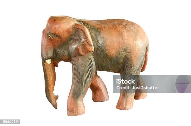 Vintage Drewniane Statua Słonia - zdjęcia stockowe i więcej obrazów Antyczny - Antyczny, Bez ludzi, Brązowy