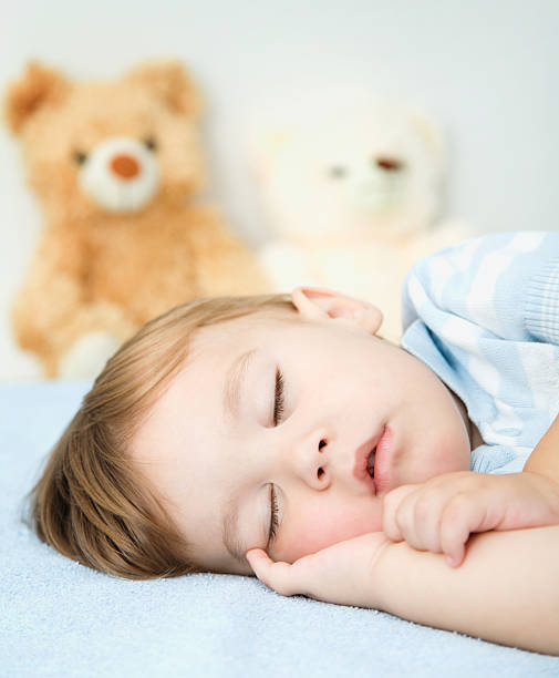 Little boy is sleeping stock photo