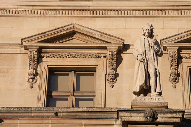 Statue of Voltaire on Louvre palace