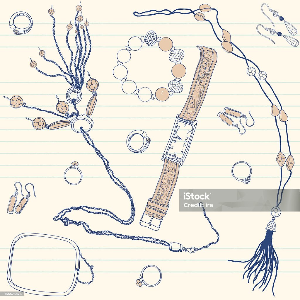 ジュエリースケッチ - いたずら書きのロイヤリティフリーベクトルアート