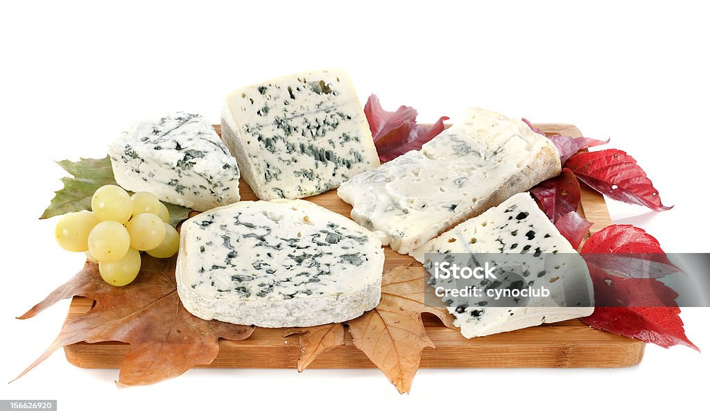 blue queijos - Foto de stock de Fundo Branco royalty-free