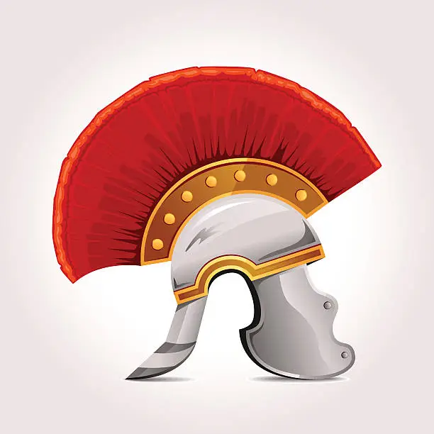 Vector illustration of Roman Legionary Helmet