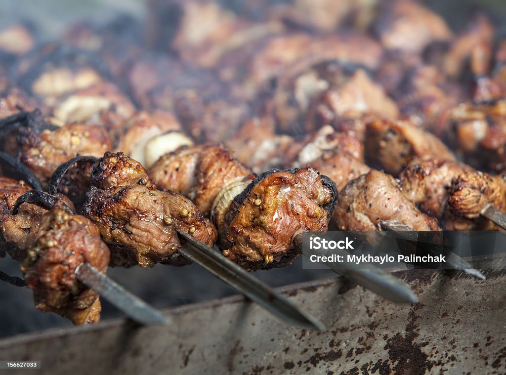 Shish kebab - Foto de stock de A la Parrilla libre de derechos