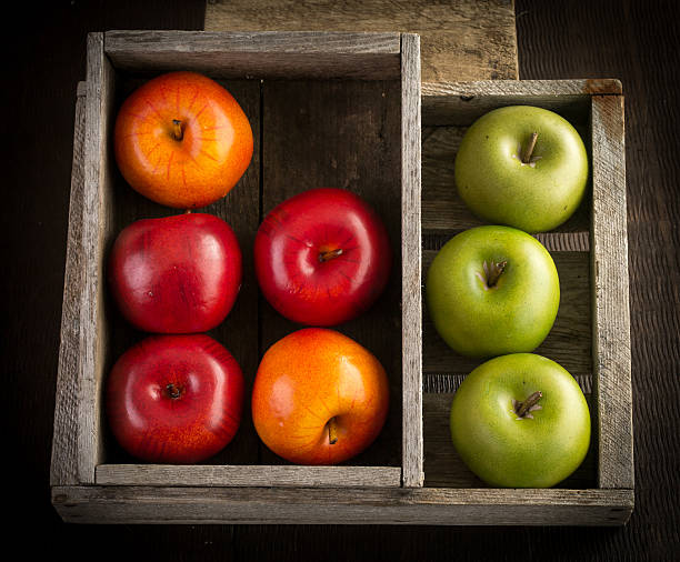 istock Apples in a wooden crate 156628403
