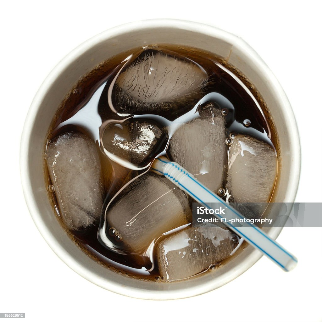 음료수는 스트로 - 로열티 프리 일회용 컵 스톡 사진