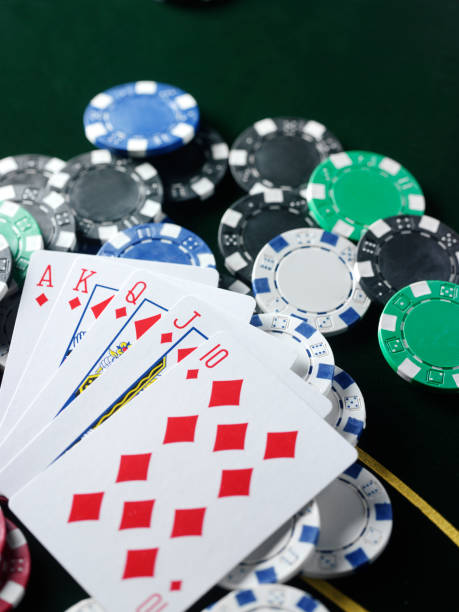 istock Royal Flush wins in Cards 156630874