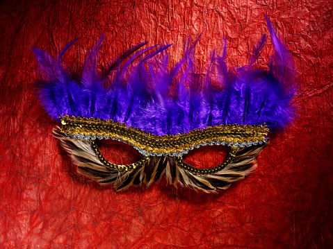 One silver mask for Mardi Gras or theatre drama or masked balls.