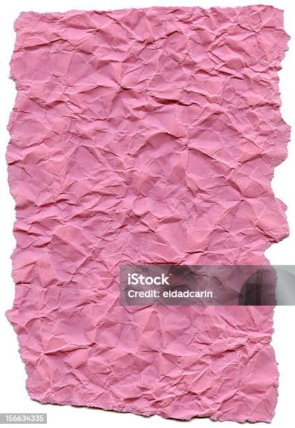 Pink Fiber Paper Crumpled With Torn Edges Xxxxl Stock Photo - Download Image Now - Abstract, Art And Craft, At The Edge Of