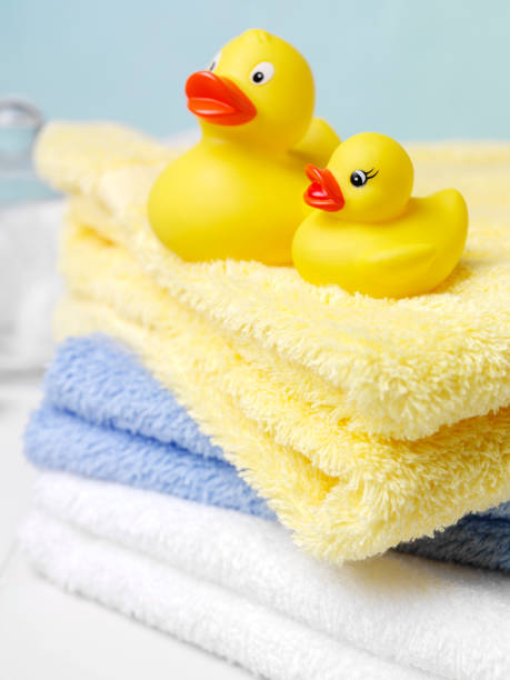 istock Yellow Rubber Ducks with Towels 156635759