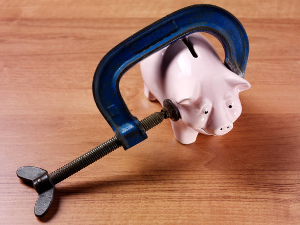 istock Piggy bank with Clamp 156635855