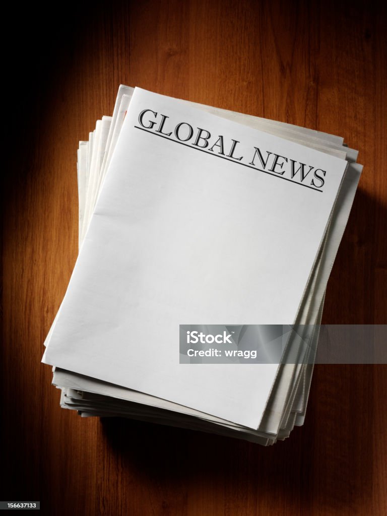 Global News Nagłówek w gazecie - Zbiór zdjęć royalty-free (Bez ludzi)