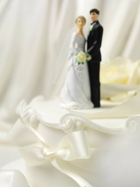istock Figurines On Top of the Wedding Cake 156637219