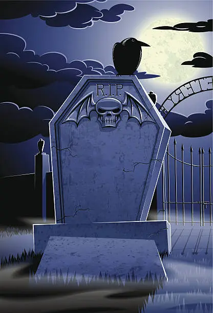 Vector illustration of Graveyard