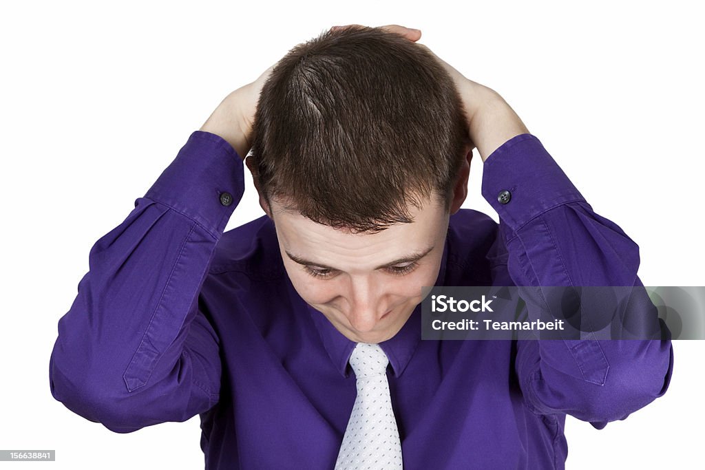 Frustrado hombre joven - Foto de stock de Adulto libre de derechos