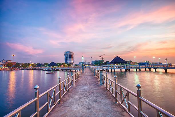 sunset at Bang-Sean, Thailand