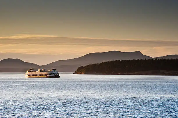 WA state ferry in Puget Sound